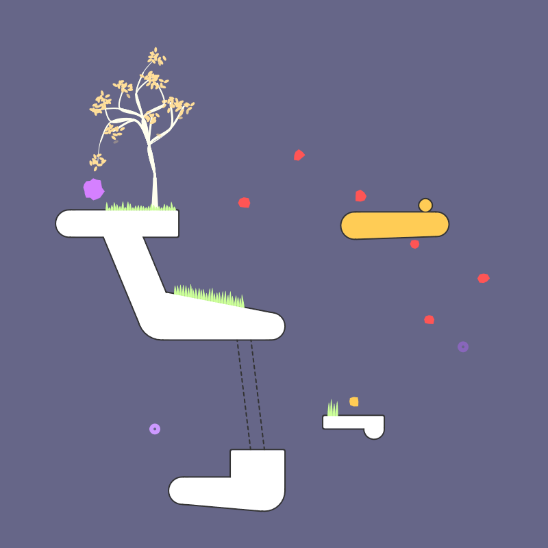 An even later level, featuring a moving platform and obstacles.