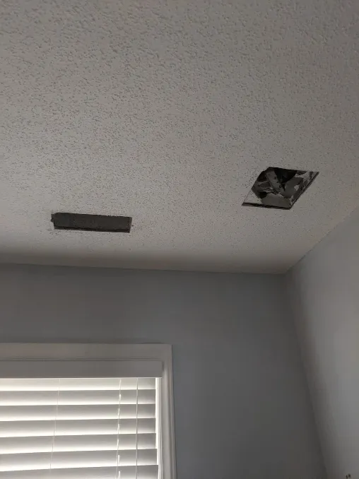 Popcorn-textured ceiling