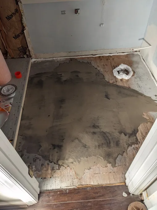 Another, larger puddle settles on top of the previous one