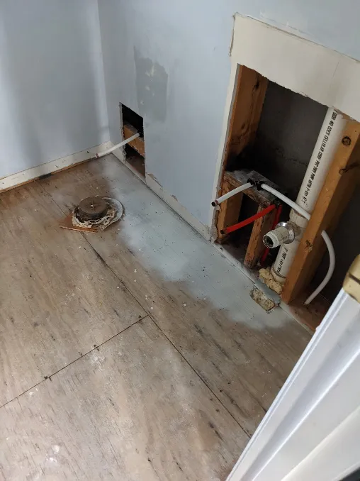 The old pipes have been replaced with new ones